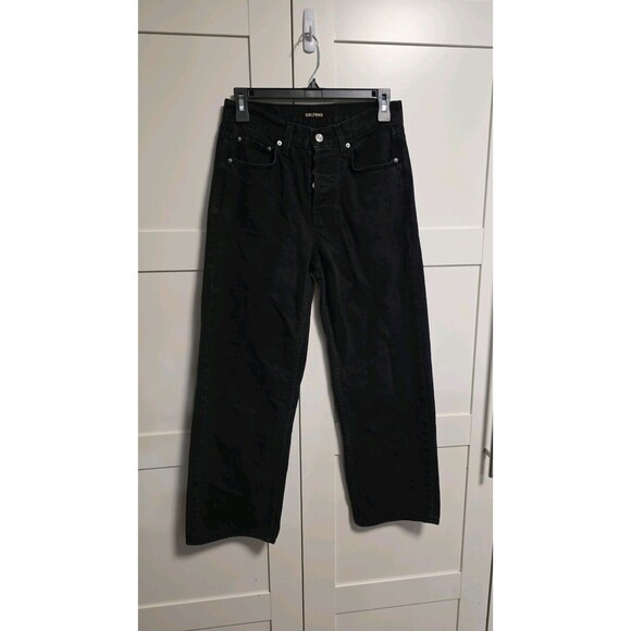 GRLFRND The Bella Low Rise Boyfriend Buttonfly Distressed Women's 23 Black Jeans - Picture 1 of 9